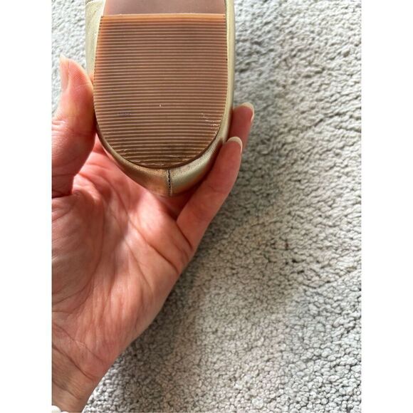 NEW Mini Boden Leather Ballet Flats Gold Metallic, $70 Sz 13c - Picture 9 of 9